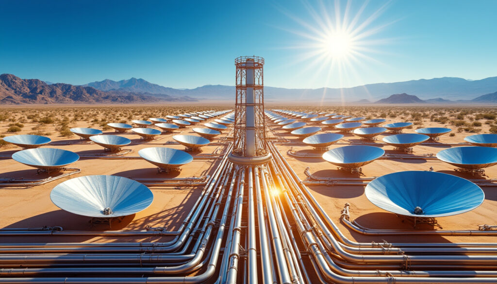 découvrez le fonctionnement d'une centrale solaire cylindro-parabolique, une technologie innovante qui utilise des miroirs paraboliques pour concentrer la lumière du soleil et générer de l'énergie. apprenez comment ce système efficace contribue à la production d'électricité durable et améliore la performance énergétique.